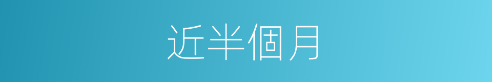 近半個月的同義詞