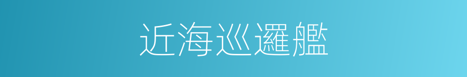近海巡邏艦的同義詞