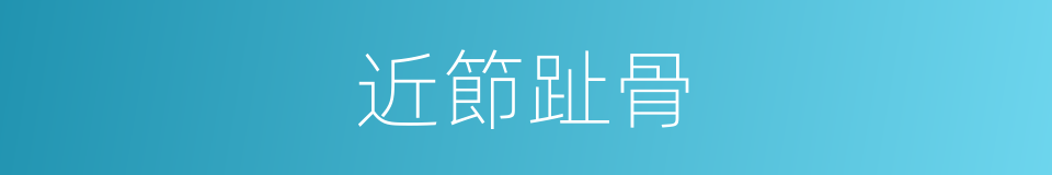 近節趾骨的同義詞