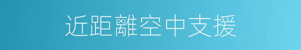 近距離空中支援的同義詞
