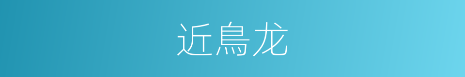 近鳥龙的同義詞