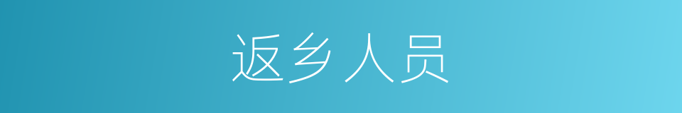 返乡人员的同义词