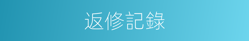 返修記錄的同義詞