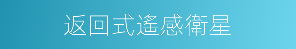 返回式遙感衛星的同義詞