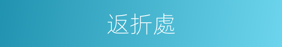 返折處的同義詞