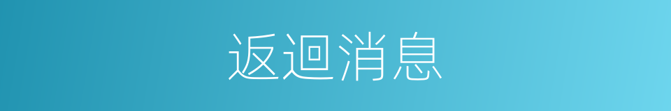 返迴消息的同義詞