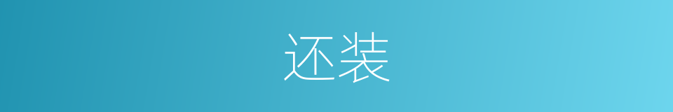 还装的意思