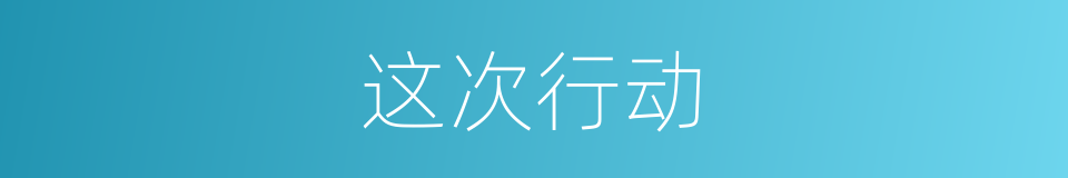 这次行动的同义词