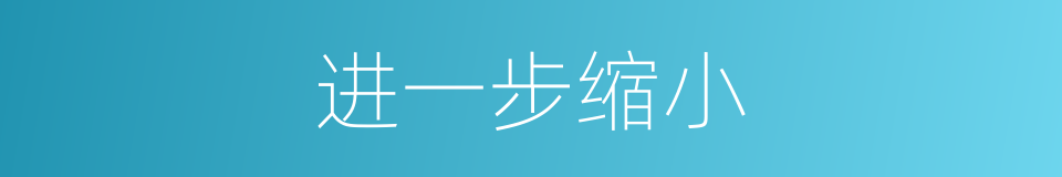 进一步缩小的同义词