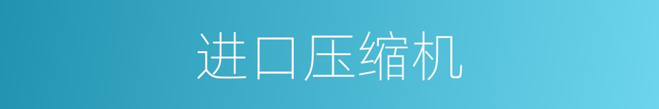 进口压缩机的同义词