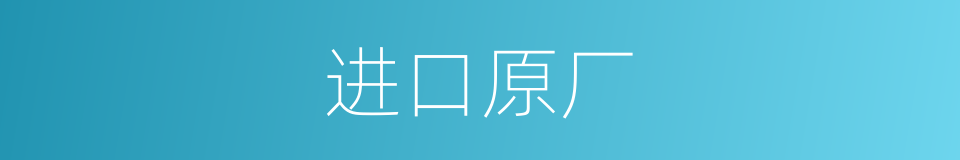 进口原厂的同义词