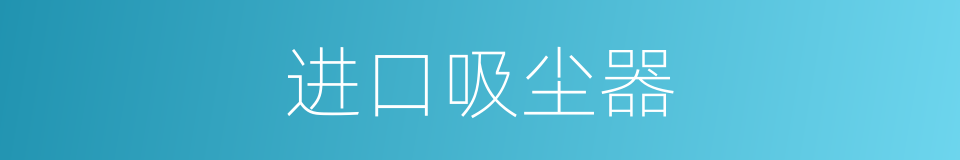 进口吸尘器的同义词