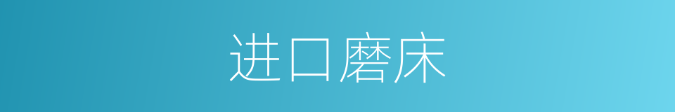 进口磨床的同义词