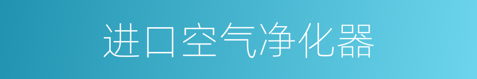 进口空气净化器的同义词