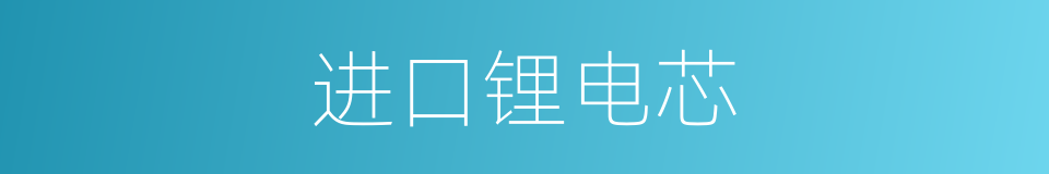 进口锂电芯的同义词