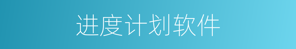 进度计划软件的同义词