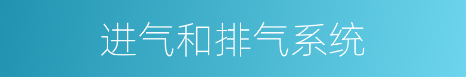 进气和排气系统的同义词