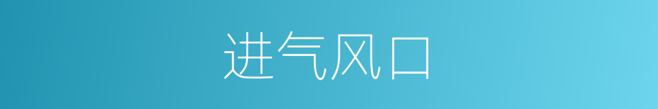 进气风口的同义词