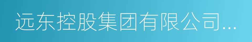 远东控股集团有限公司董事局主席蒋锡培的同义词