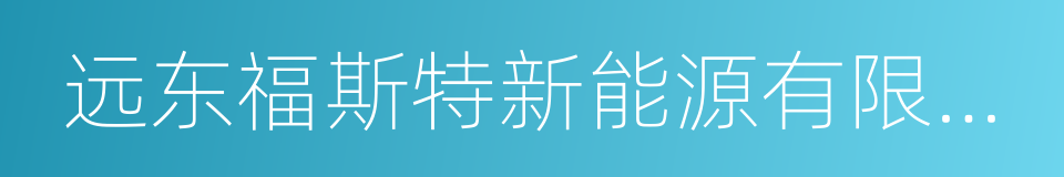 远东福斯特新能源有限公司的同义词