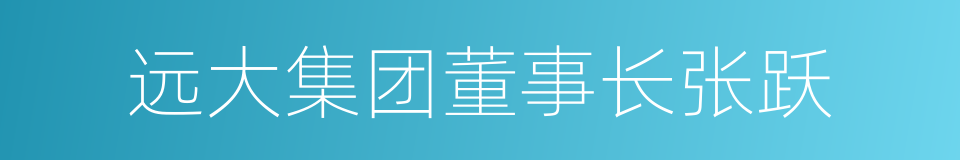 远大集团董事长张跃的同义词