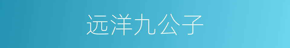 远洋九公子的同义词