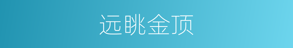远眺金顶的同义词