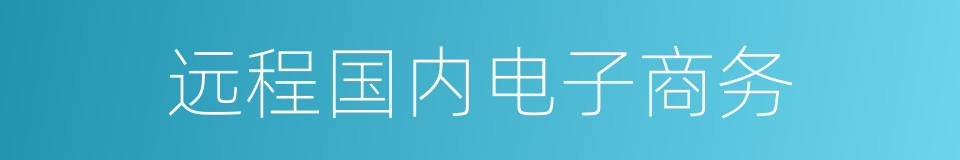远程国内电子商务的同义词