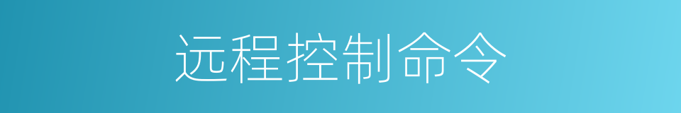 远程控制命令的同义词