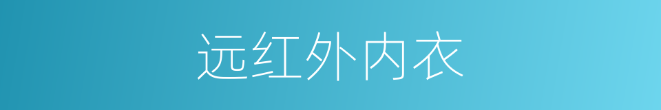 远红外内衣的同义词