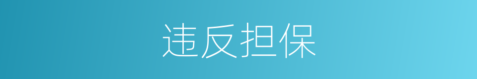 违反担保的同义词
