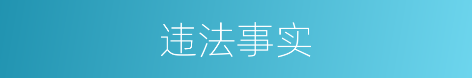 违法事实的同义词