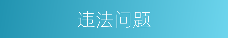 违法问题的同义词