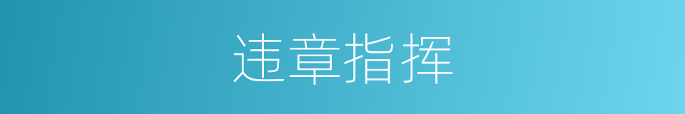 违章指挥的同义词