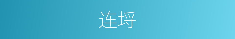 连埒的意思