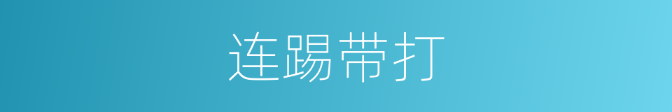 连踢带打的意思