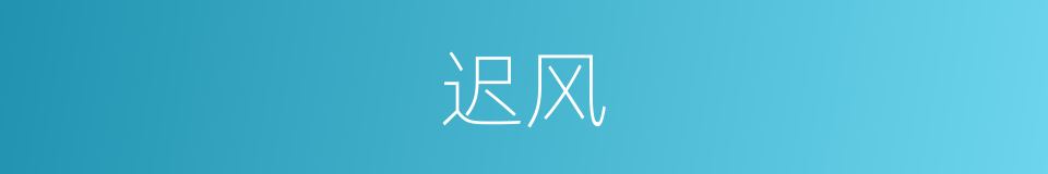 迟风的意思