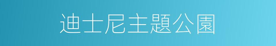 迪士尼主題公園的同義詞