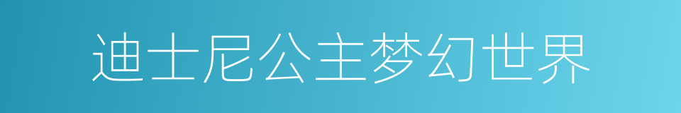 迪士尼公主梦幻世界的同义词