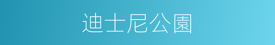 迪士尼公園的同義詞