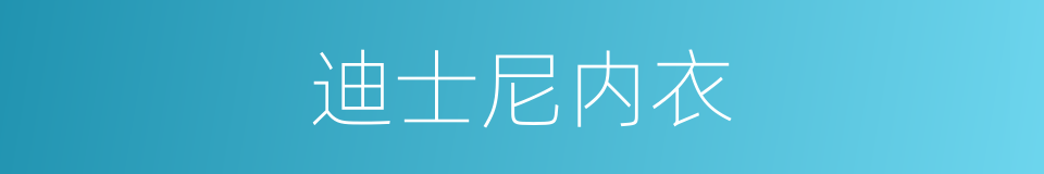 迪士尼内衣的同义词