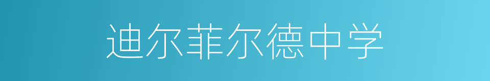 迪尔菲尔德中学的同义词