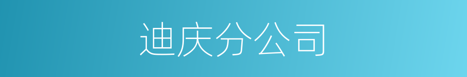 迪庆分公司的同义词