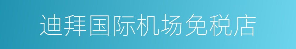 迪拜国际机场免税店的同义词