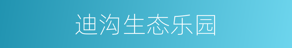 迪沟生态乐园的同义词