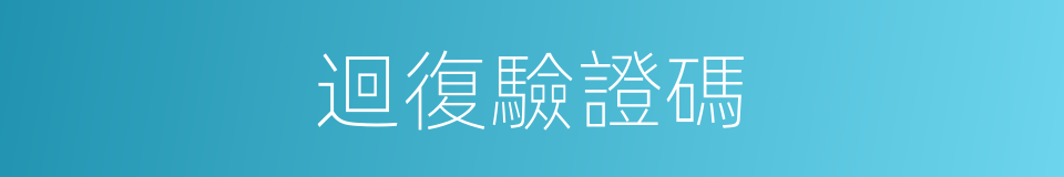 迴復驗證碼的同義詞