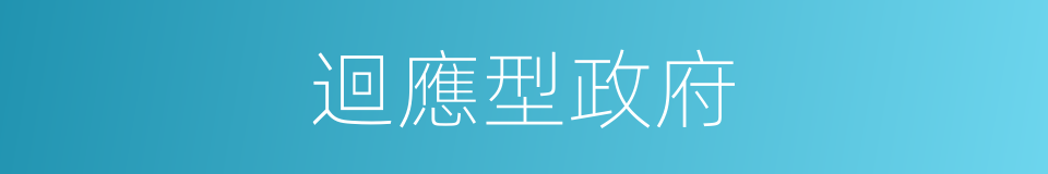 迴應型政府的同義詞