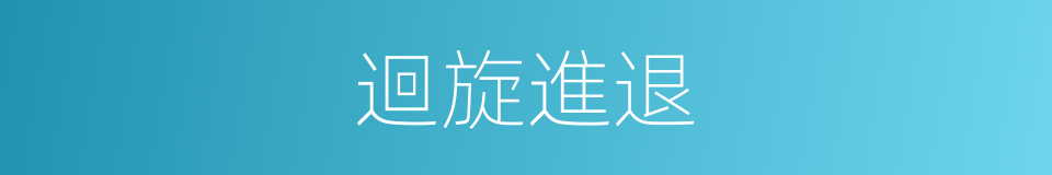 迴旋進退的意思