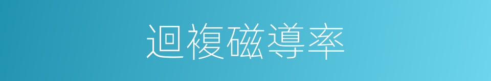 迴複磁導率的同義詞