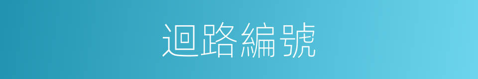 迴路編號的同義詞